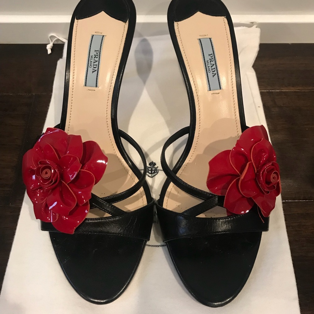 100% authentic Prada Open Toe Heels